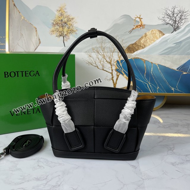 Bottega veneta高端女包 KF008 寶緹嘉荔枝紋黑色arco29 BV經典款mini手拎肩背包  gxz1218